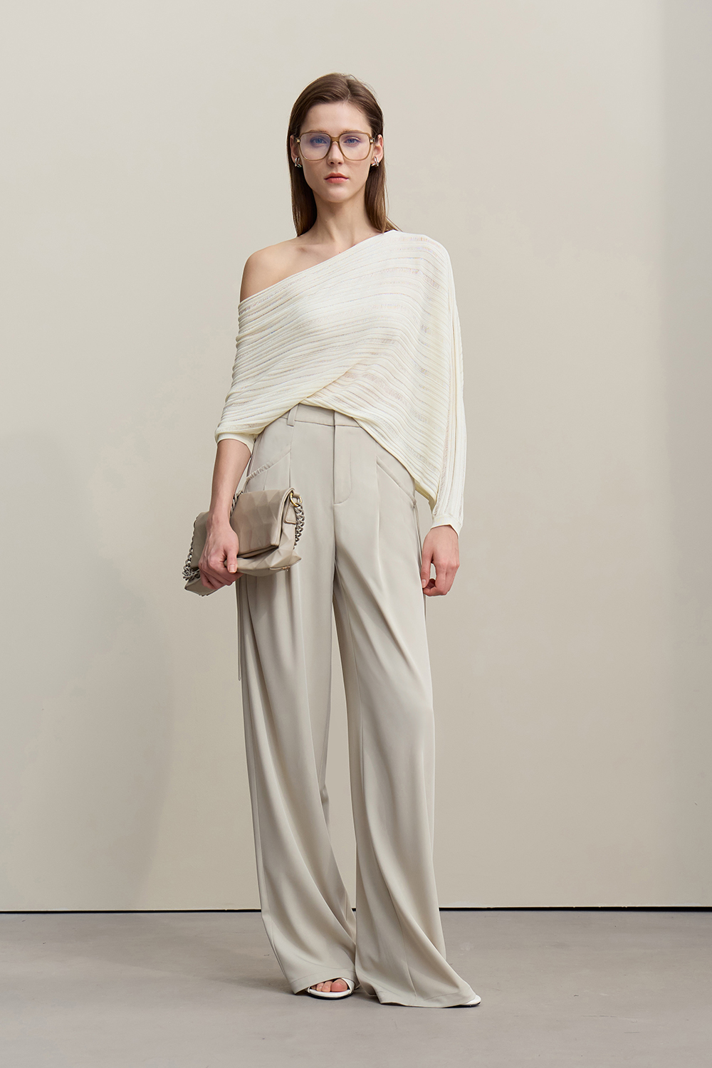 Hollow Stripe Knit Sweater