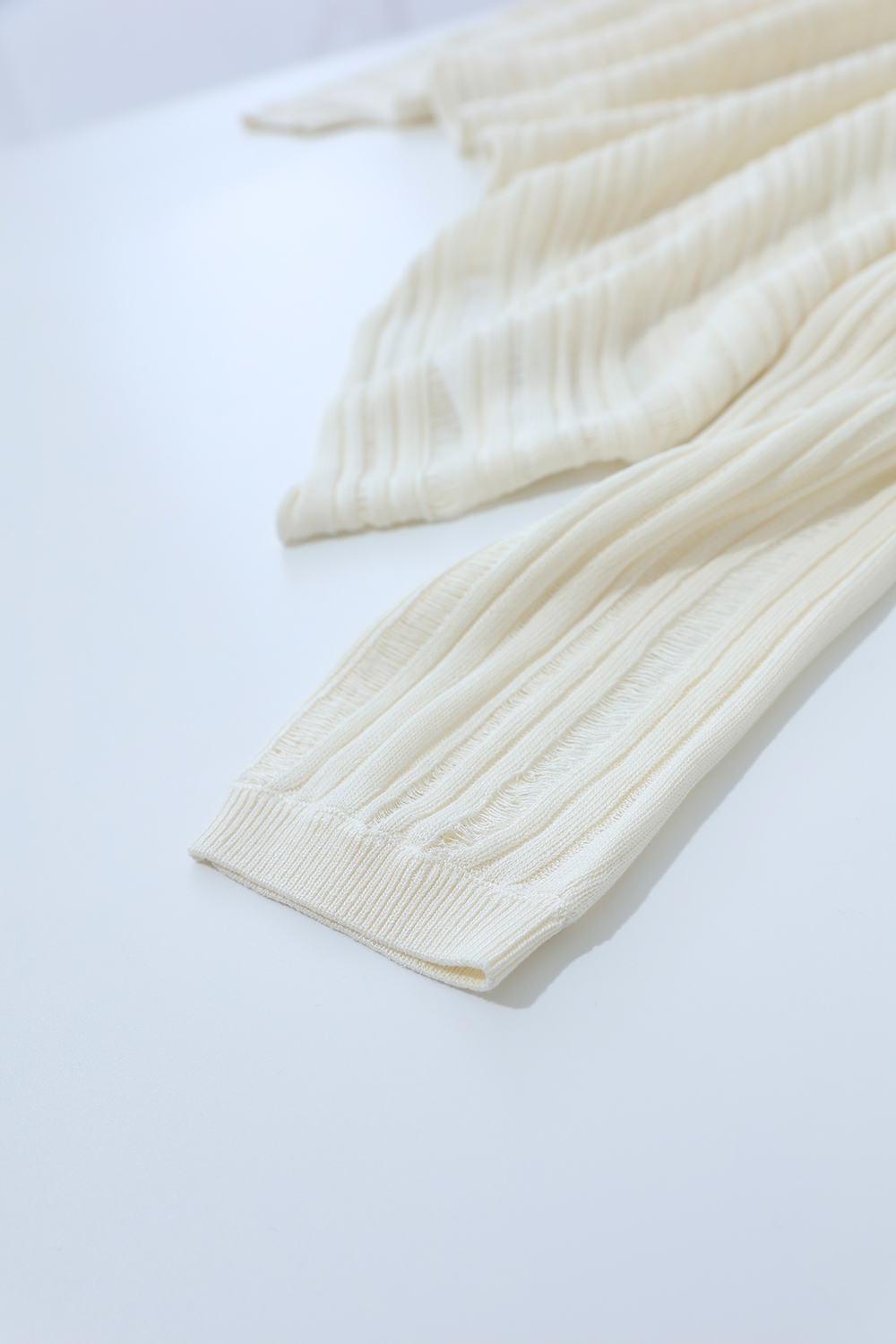 Hollow Stripe Knit Sweater