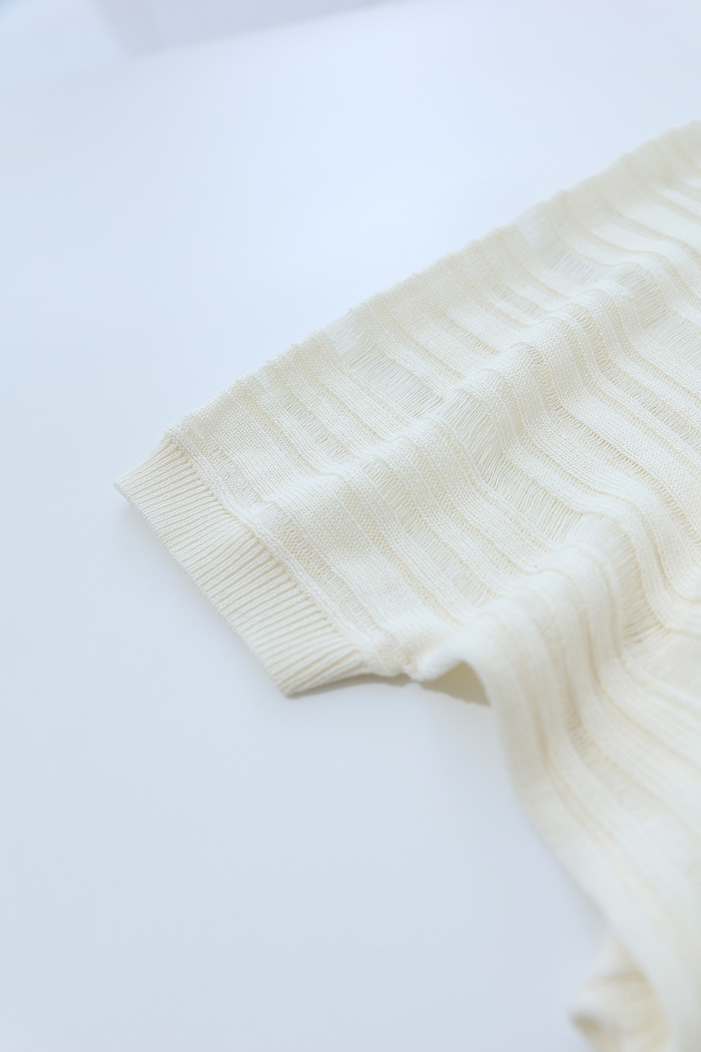 Hollow Stripe Knit Sweater