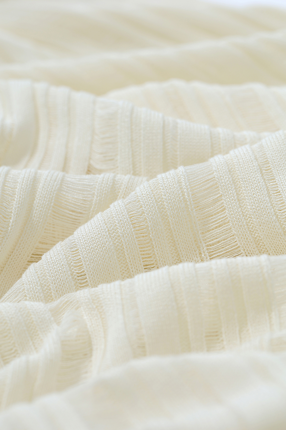 Hollow Stripe Knit Sweater