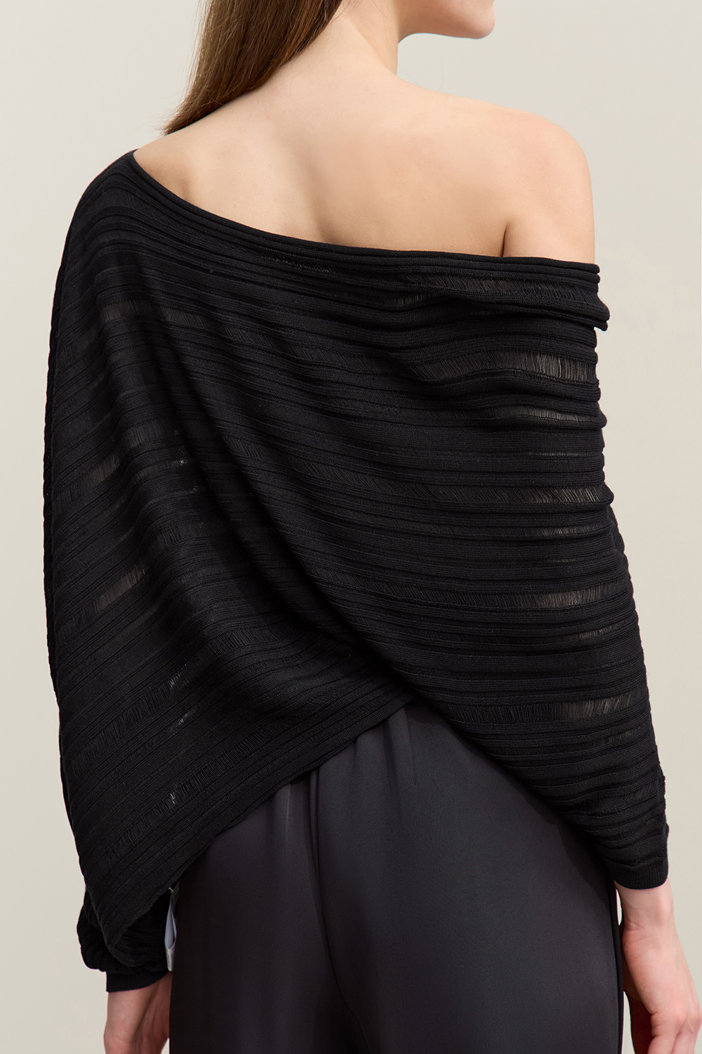 Hollow Stripe Knit Sweater