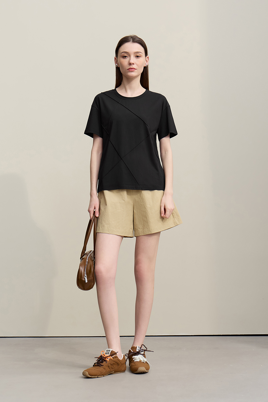 Pin Tuck Panel T-shirt