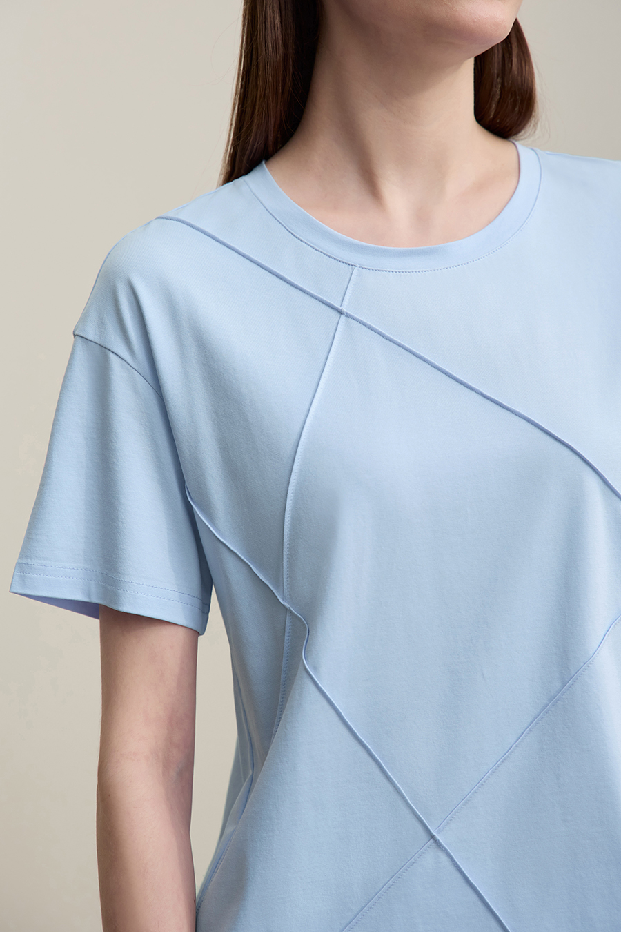 Pin Tuck Panel T-shirt