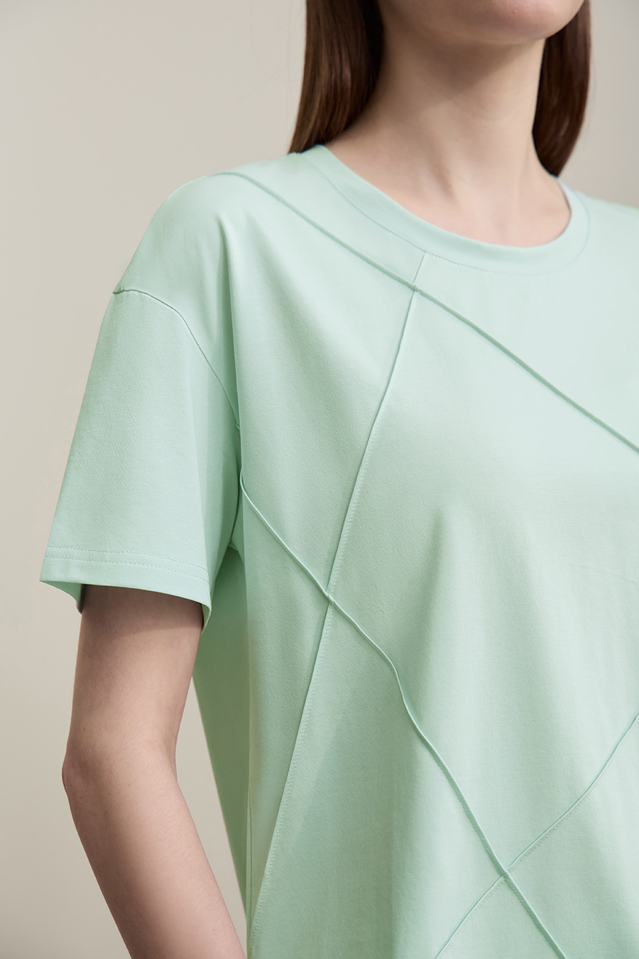 Pin Tuck Panel T-shirt