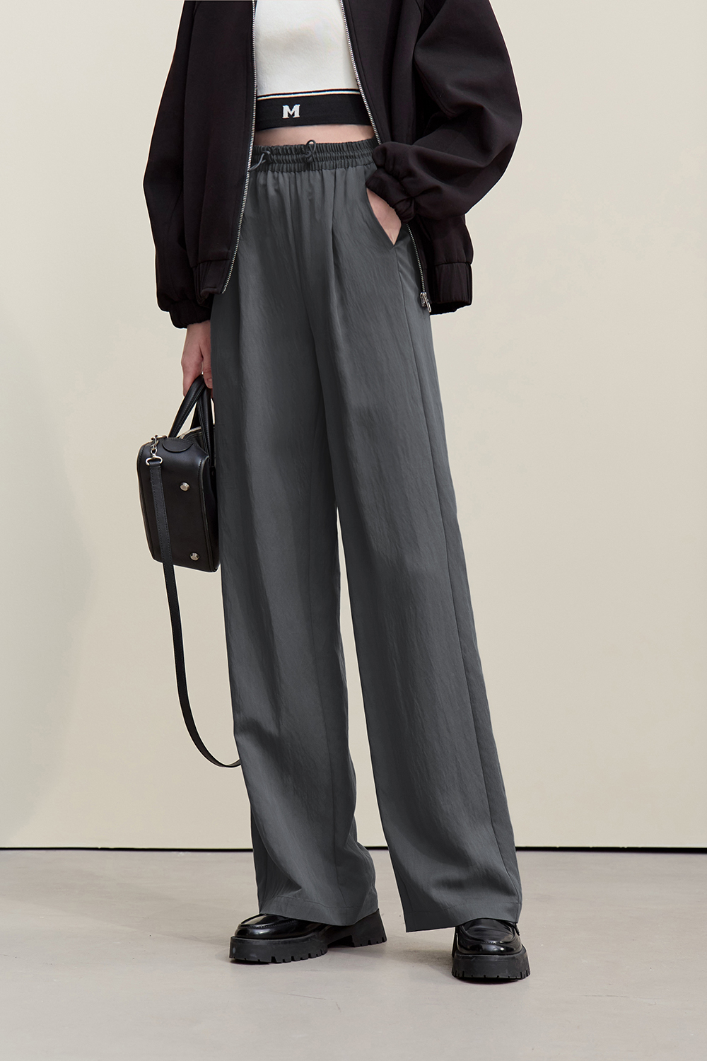 Print Wide Leg Casual Pants