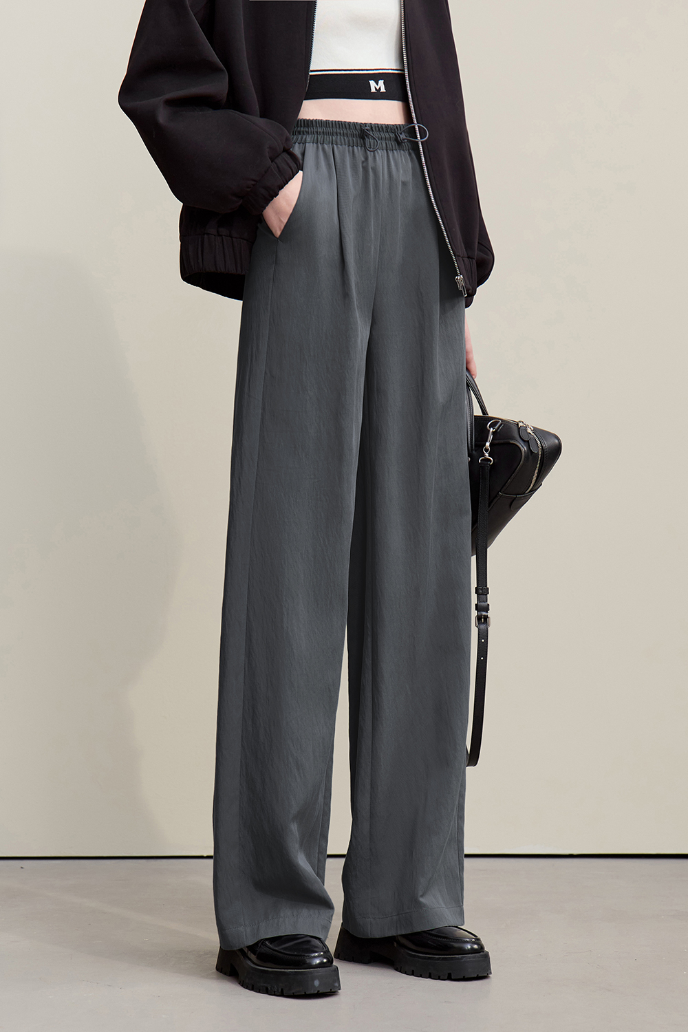 Print Wide Leg Casual Pants