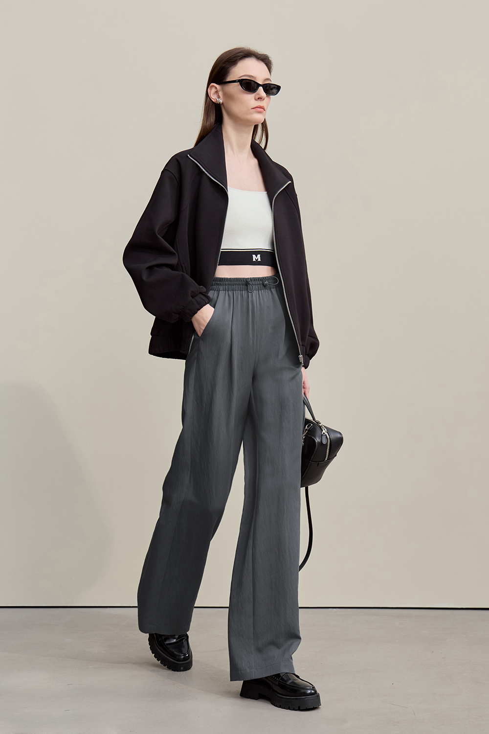 Print Wide Leg Casual Pants