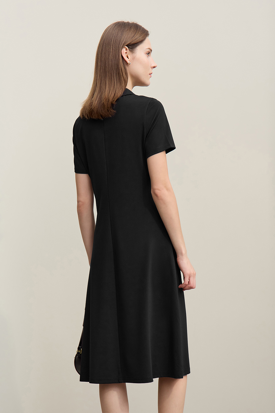 Collared Fitted Waist Dress|AMII