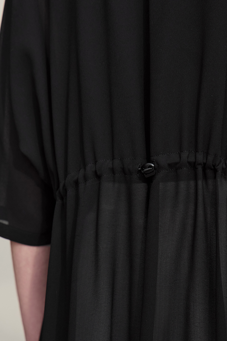 Lapel Collar Chiffon Blazer