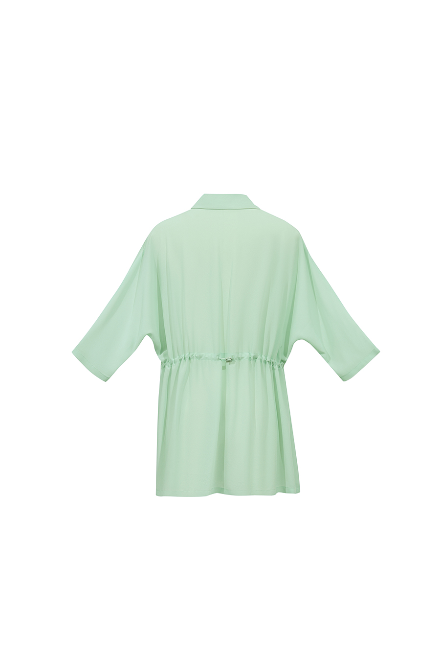 Lapel Collar Chiffon Blazer