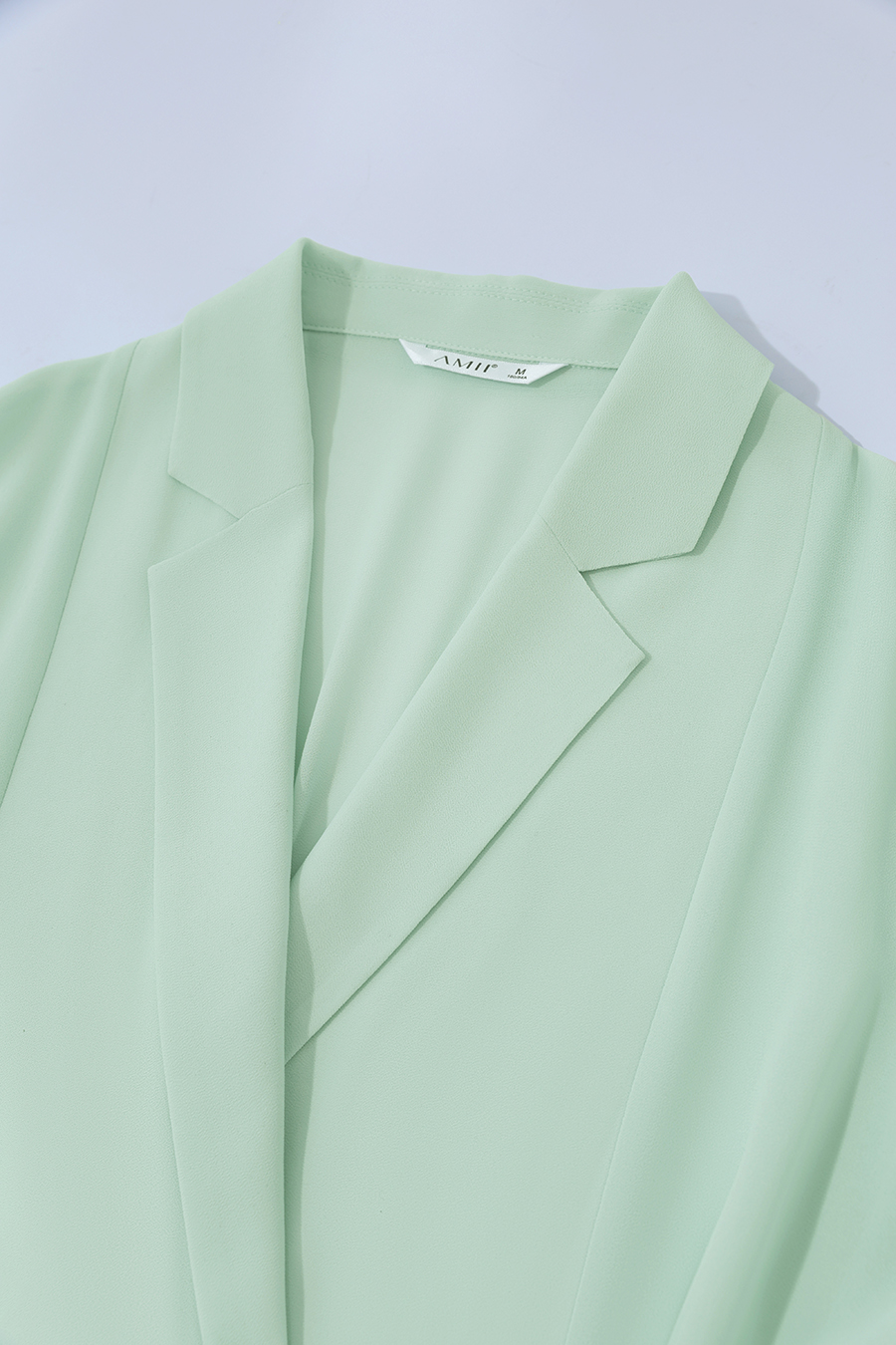 Lapel Collar Chiffon Blazer