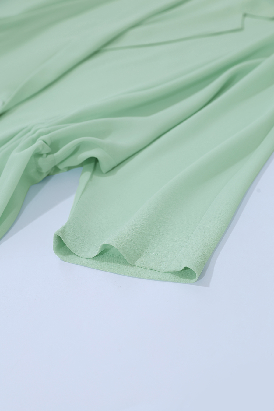 Lapel Collar Chiffon Blazer