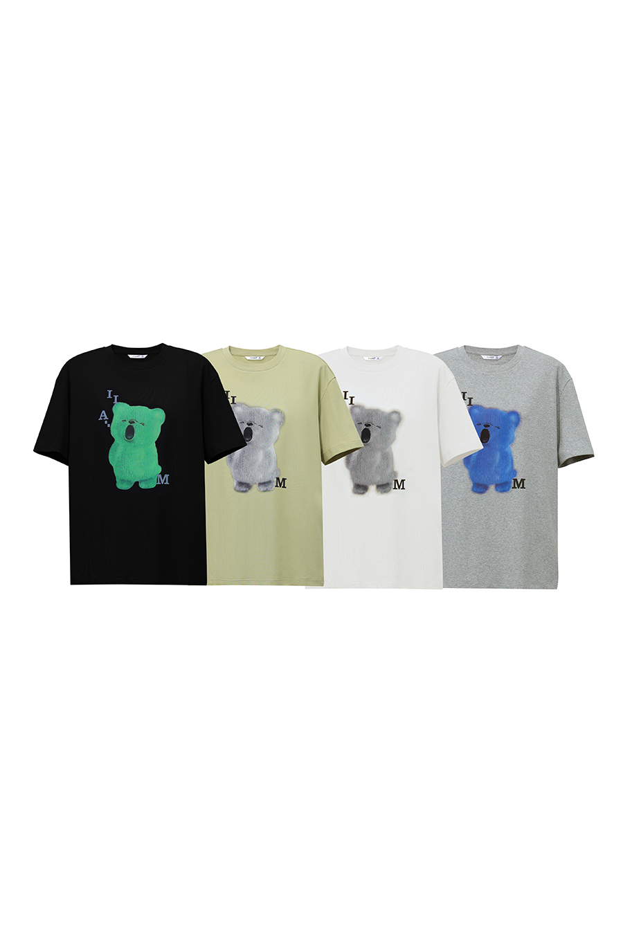 Bear Print Short Sleeve T-shirt|AMII