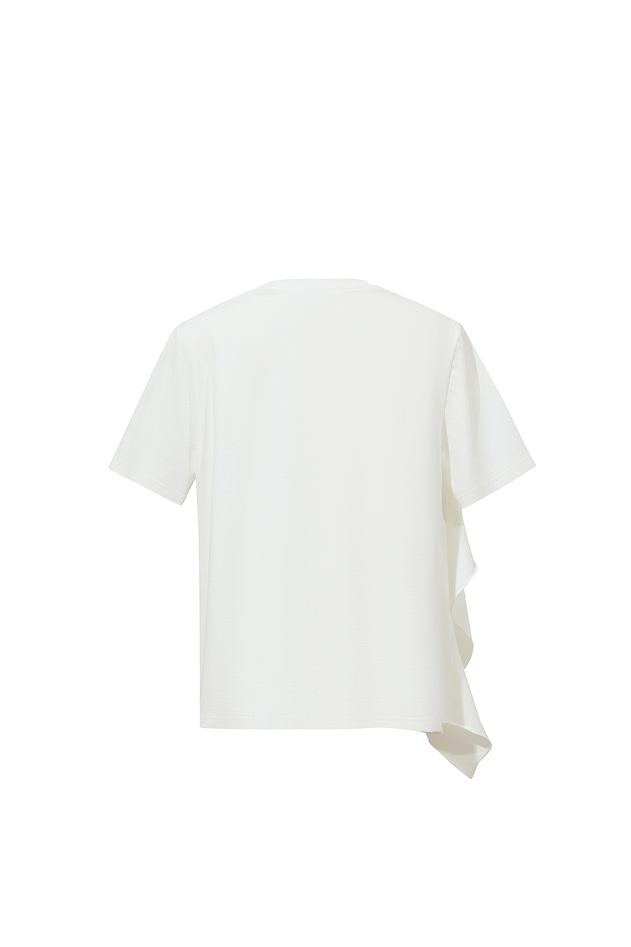 Lace Spliced Ruffled T-shirt|AMII
