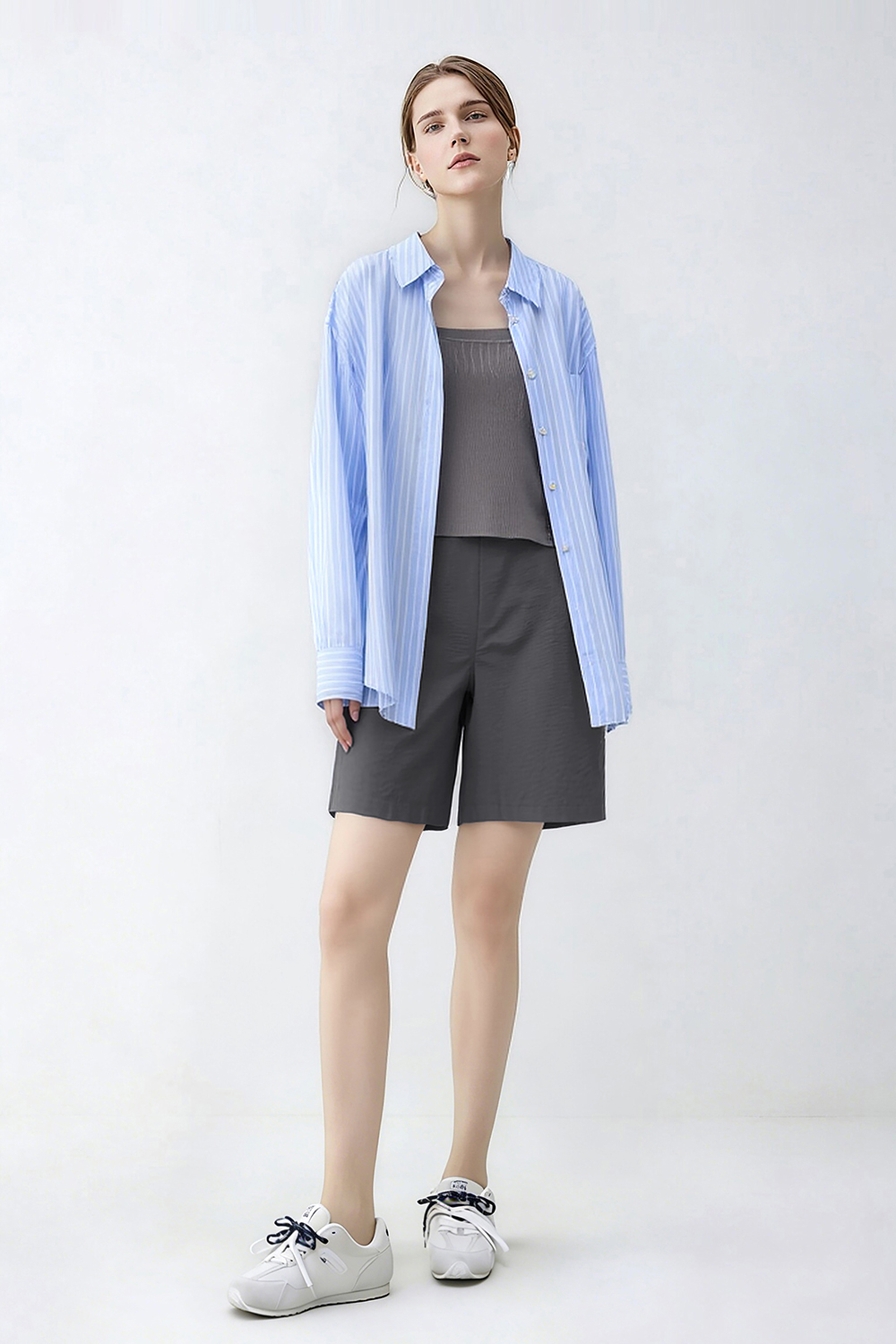 Crinkled Tie Casual Shorts|AMII