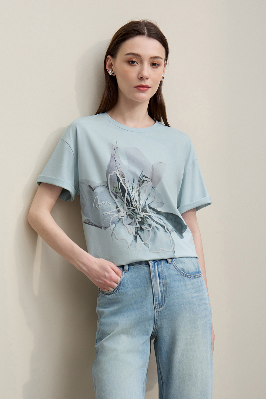 Direct Injection Foam Print T-Shirt|AMII
