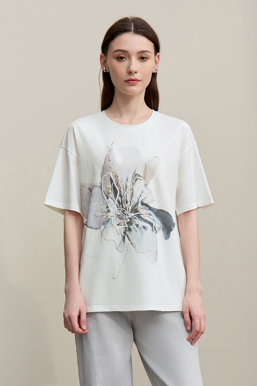 Direct Injection Foam Print T-Shirt|AMII