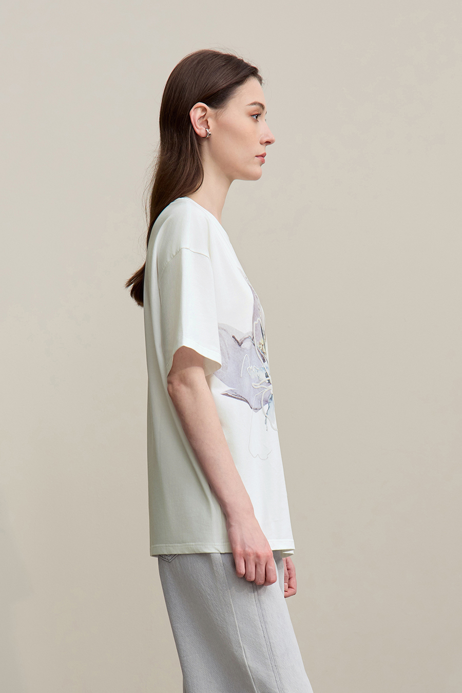 Direct Injection Foam Print T-Shirt|AMII