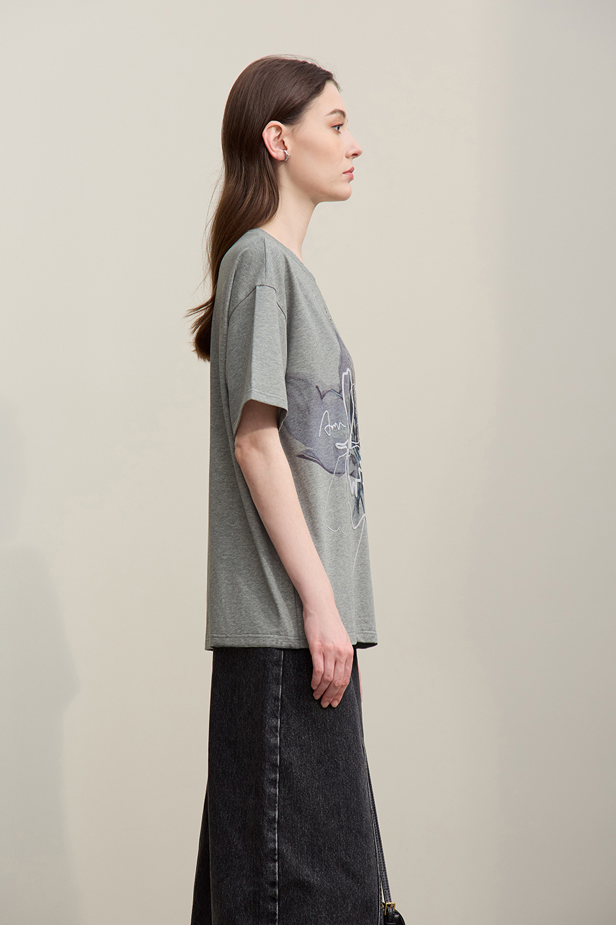 Direct Injection Foam Print T-Shirt|AMII