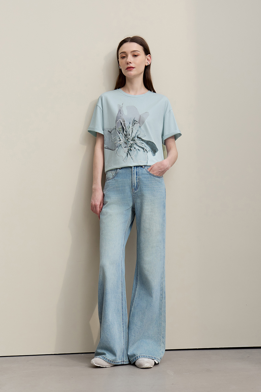 Direct Injection Foam Print T-Shirt|AMII
