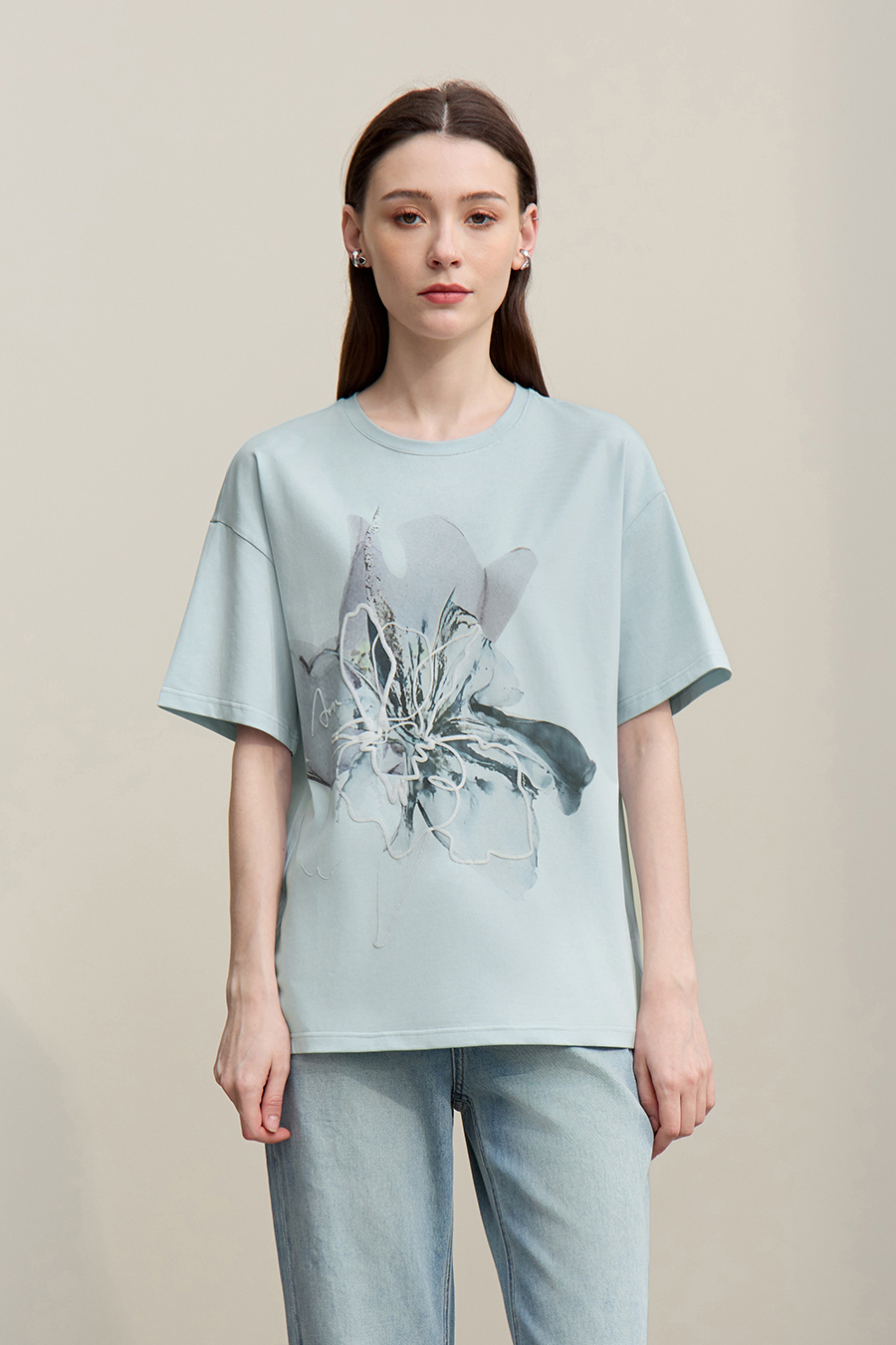 Direct Injection Foam Print T-Shirt|AMII