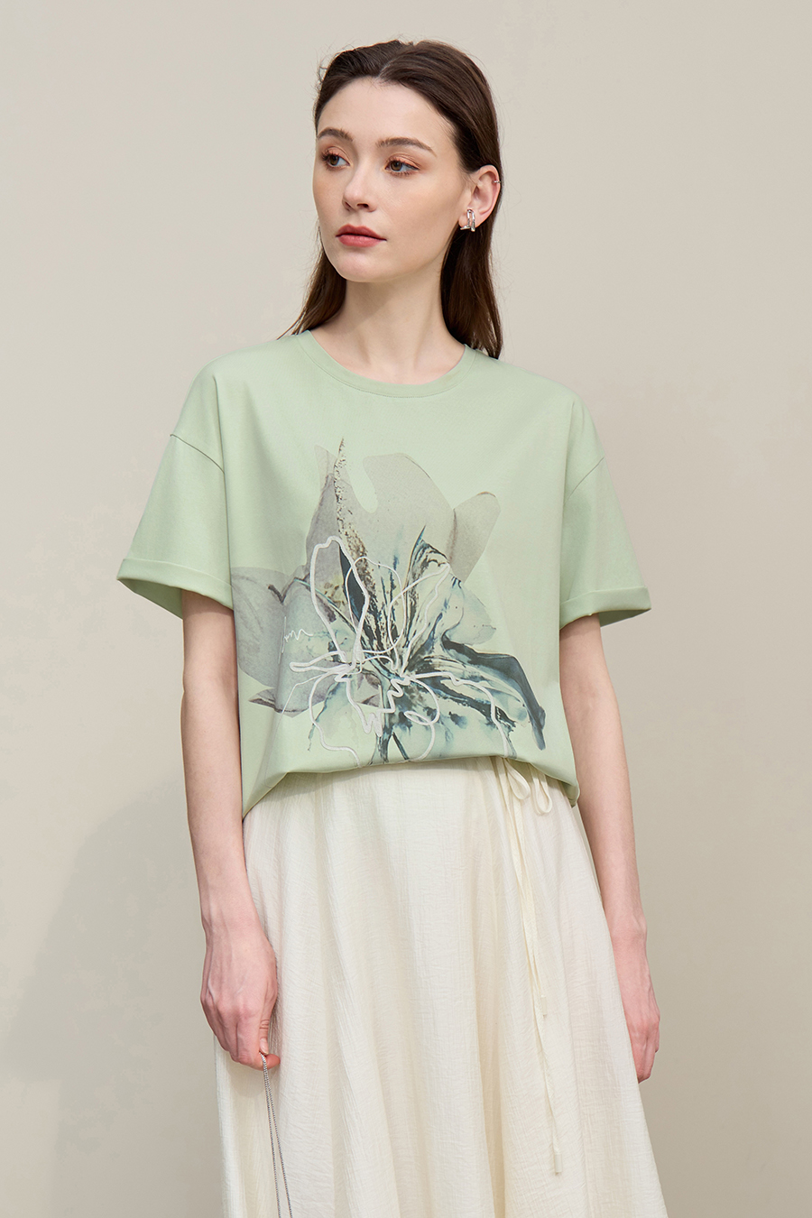 Direct Injection Foam Print T-Shirt|AMII