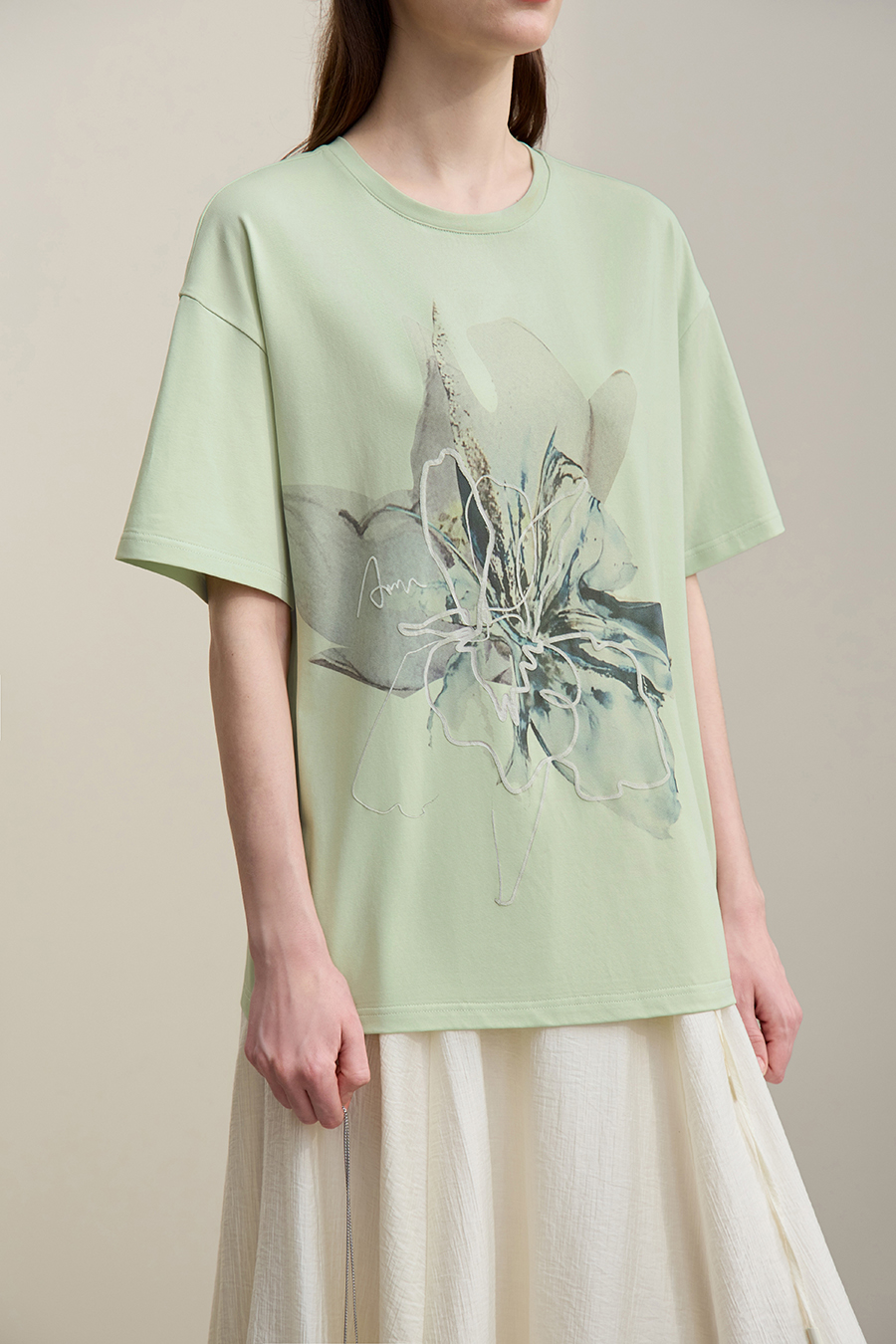 Direct Injection Foam Print T-Shirt|AMII