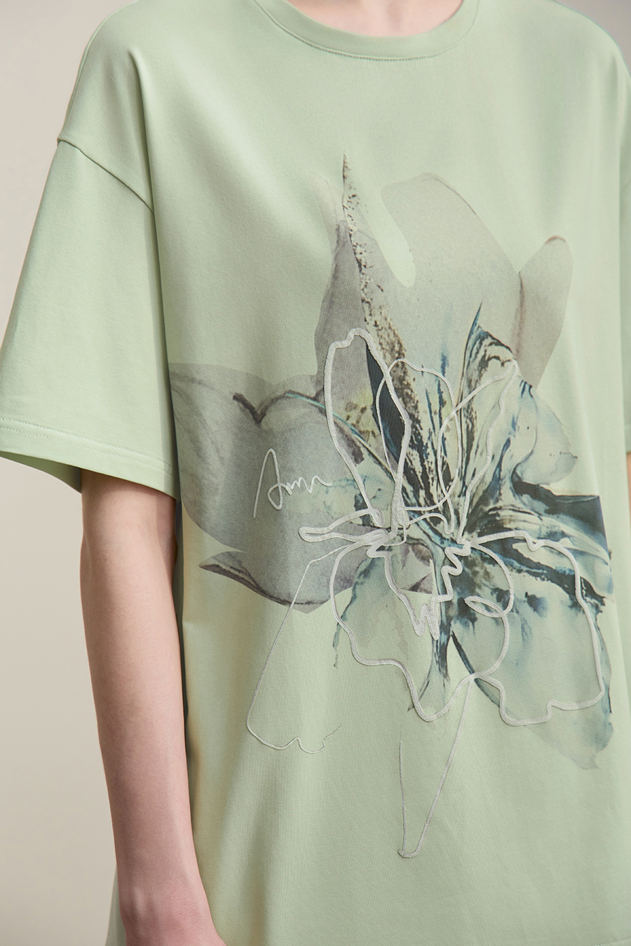 Direct Injection Foam Print T-Shirt|AMII