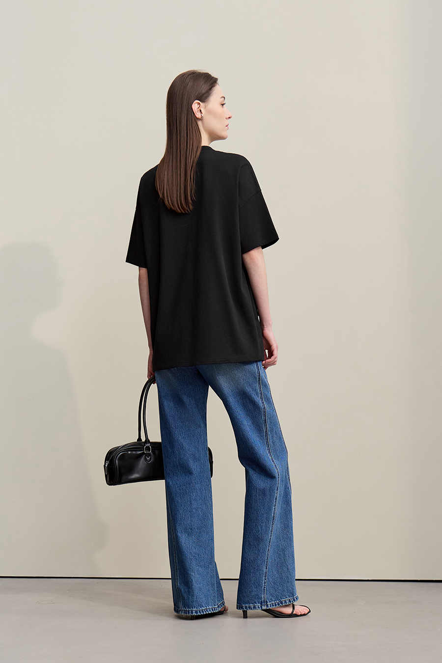 Beaded Flower Applique T-shirt