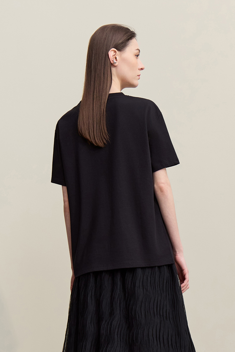 Handmade Rhinestone Short-sleeve T-shirt