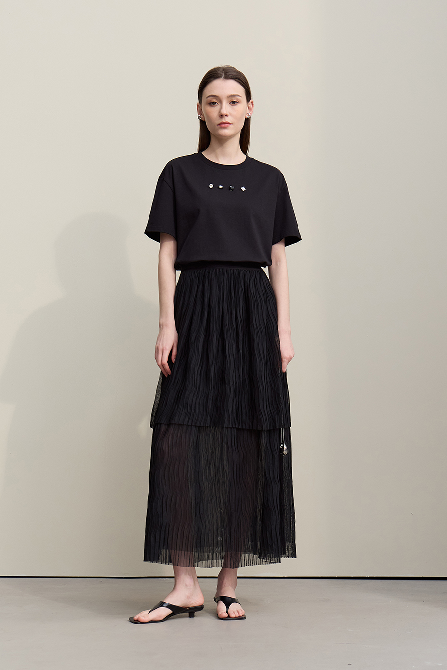 Handmade Rhinestone Short-sleeve T-shirt