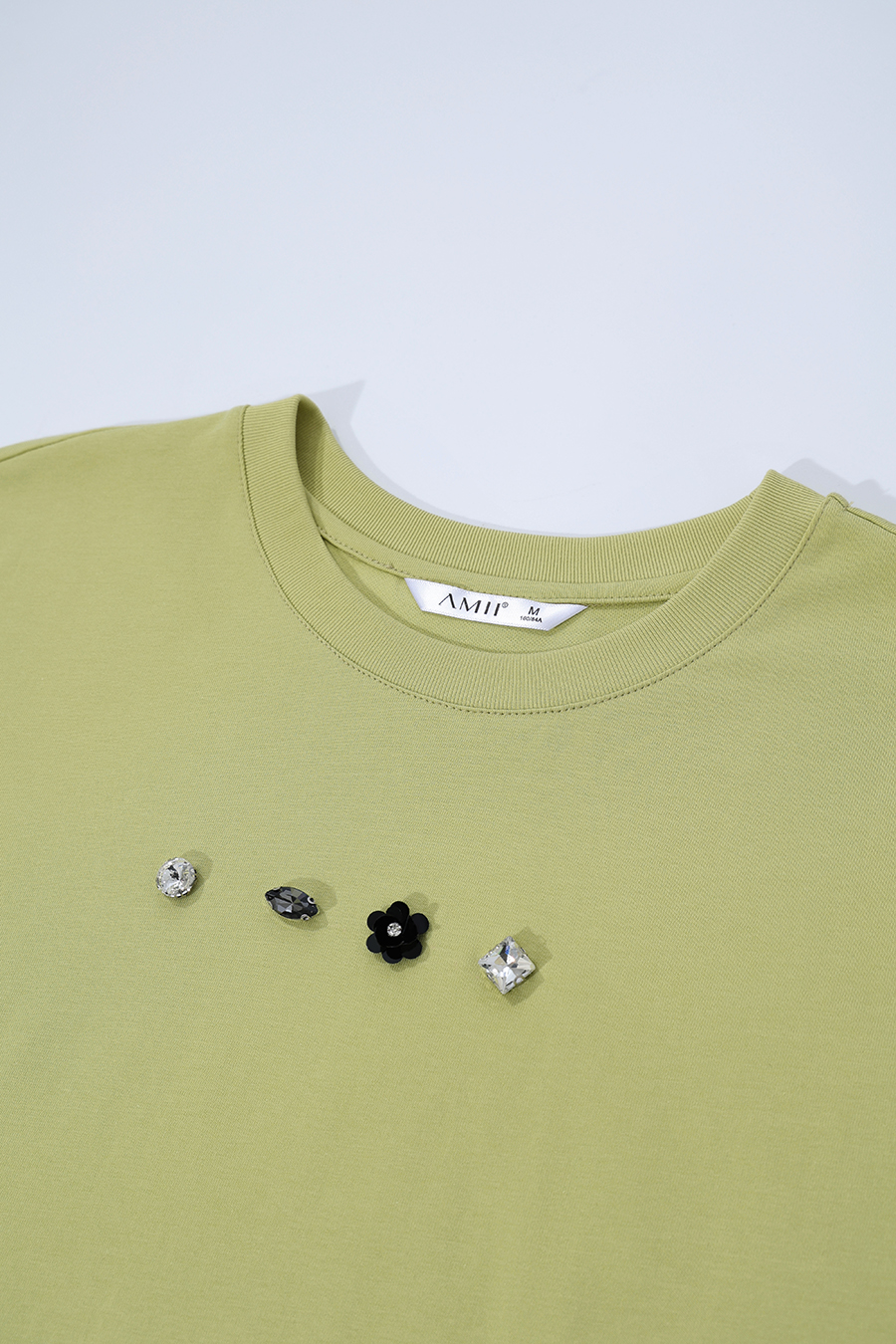 Handmade Rhinestone Short-sleeve T-shirt