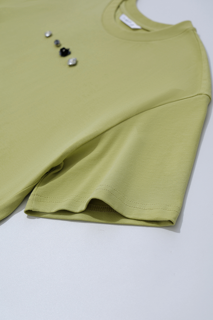 Handmade Rhinestone Short-sleeve T-shirt