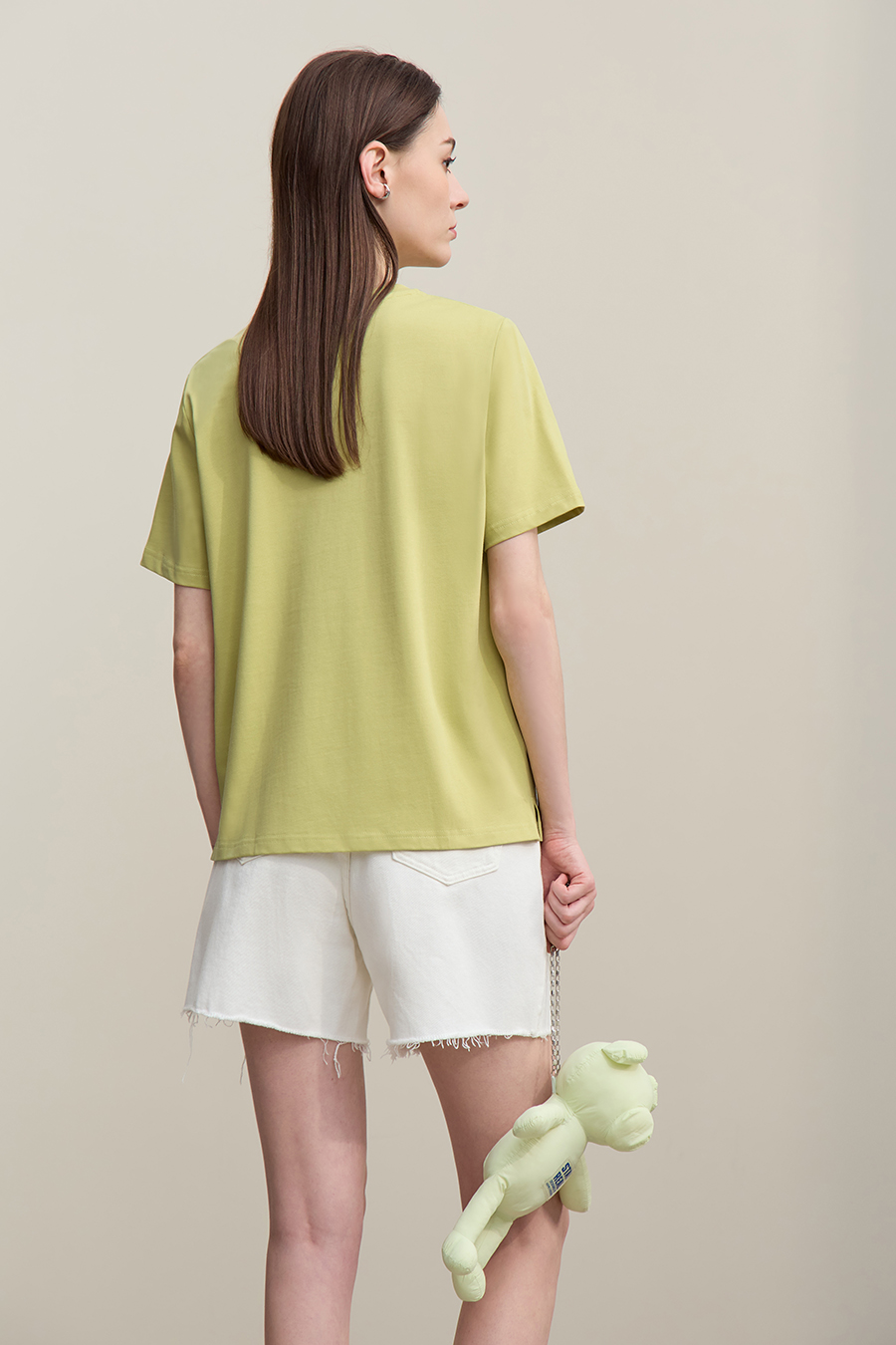 3D Hot-fix Rhinestone Cotton T-shirt