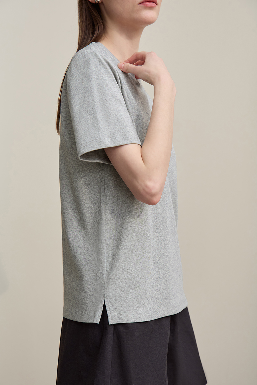 3D Hot-fix Rhinestone Cotton T-shirt