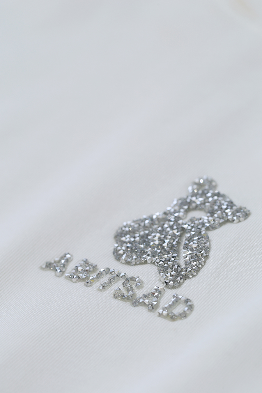 3D Hot-fix Rhinestone Cotton T-shirt