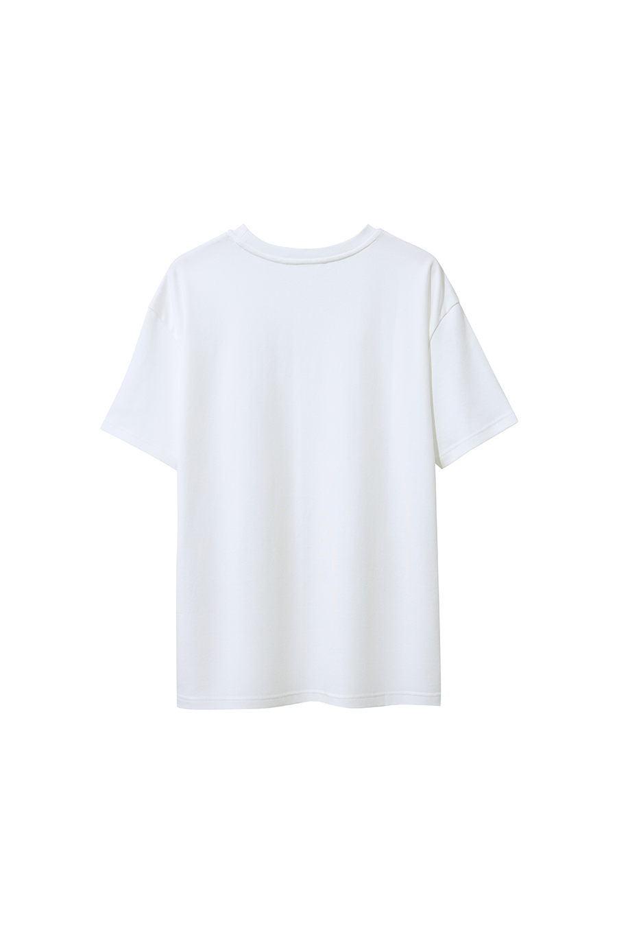 Letter Embroidered Pure Cotton T-shirt|AMII