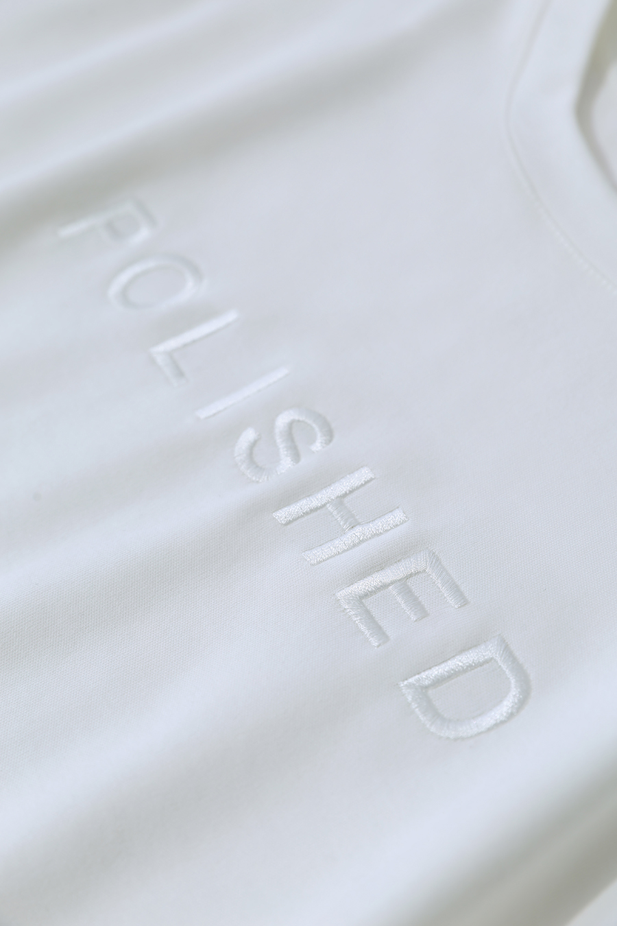 Letter Embroidered Pure Cotton T-shirt|AMII