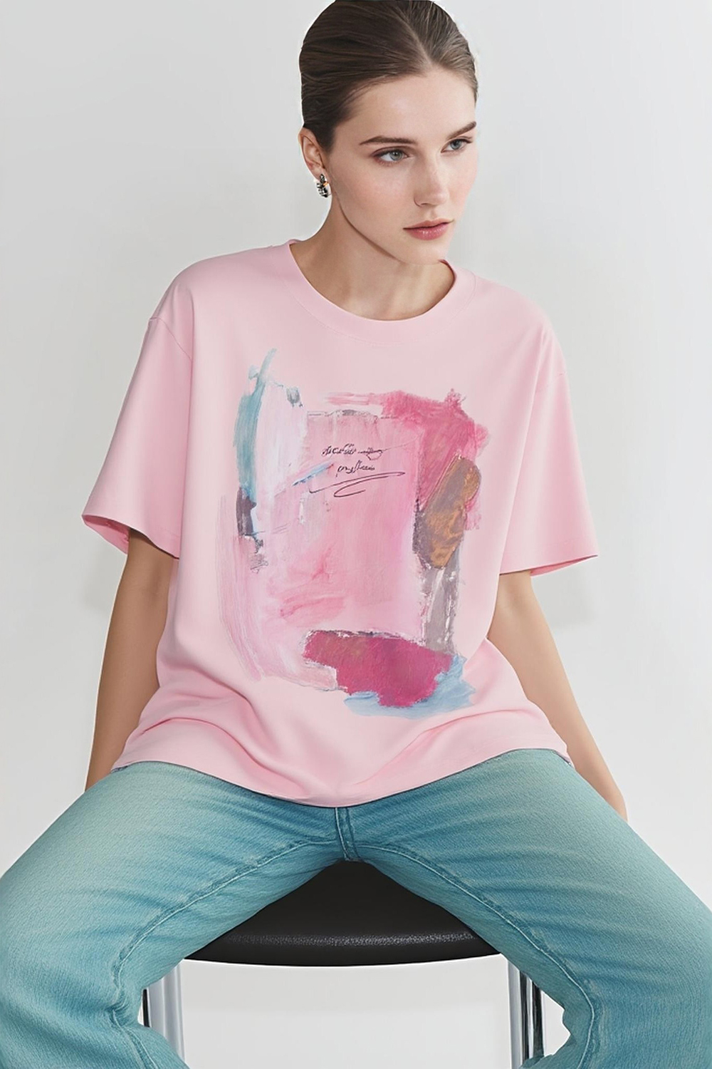 Abstract Print Short Sleeve T-shirt
