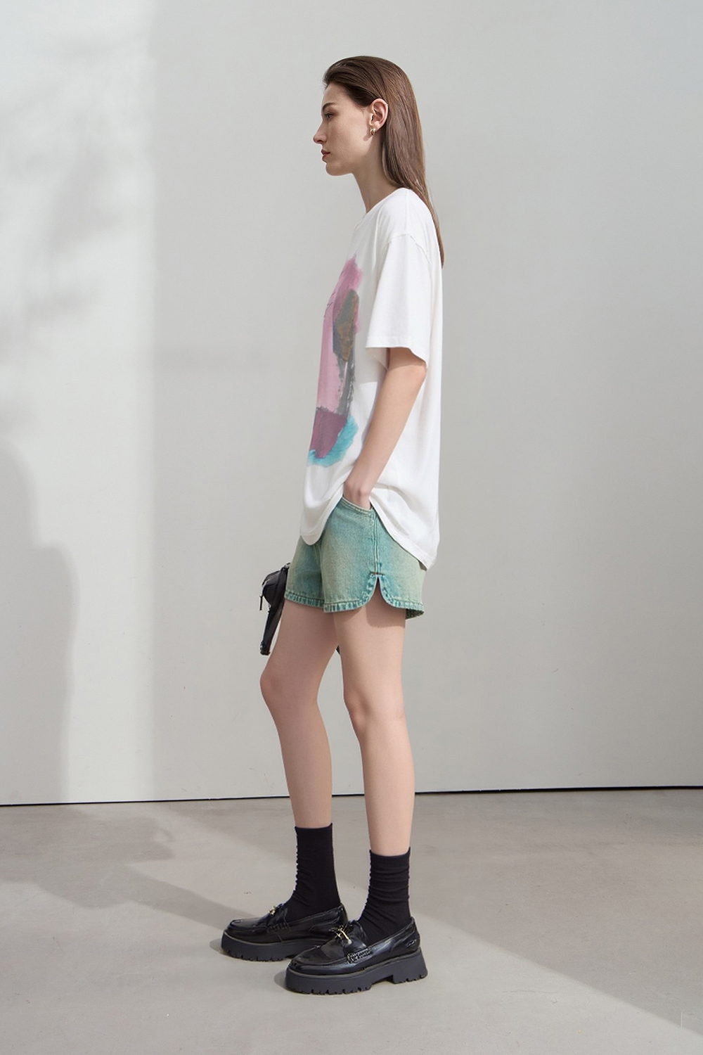 Abstract Print Short Sleeve T-shirt