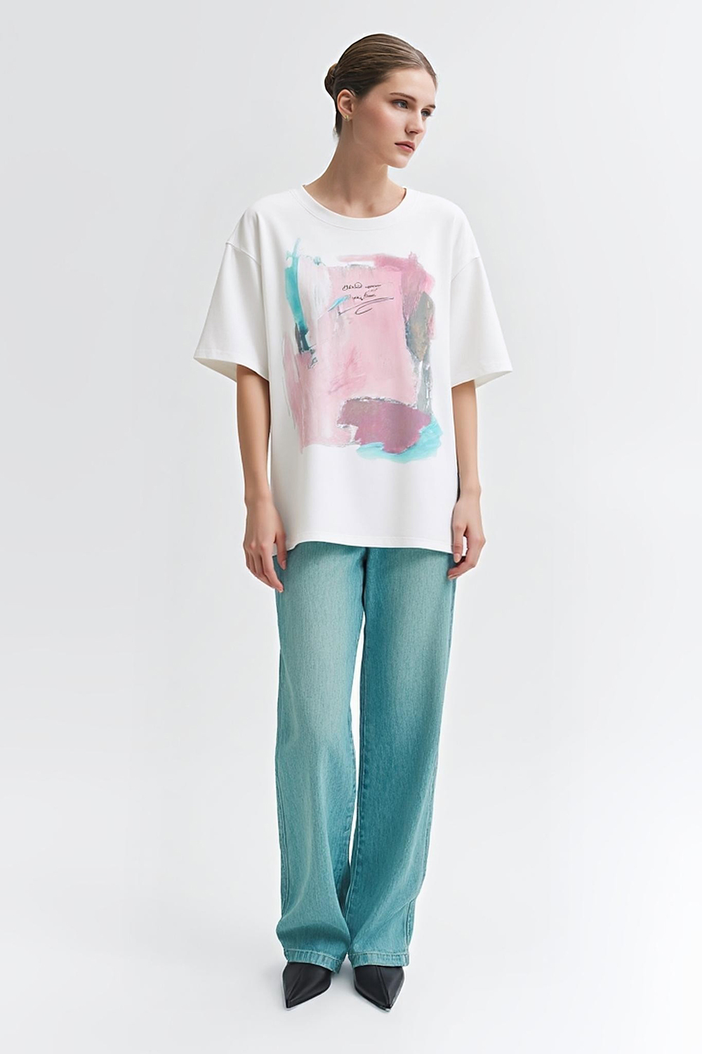 Abstract Print Short Sleeve T-shirt