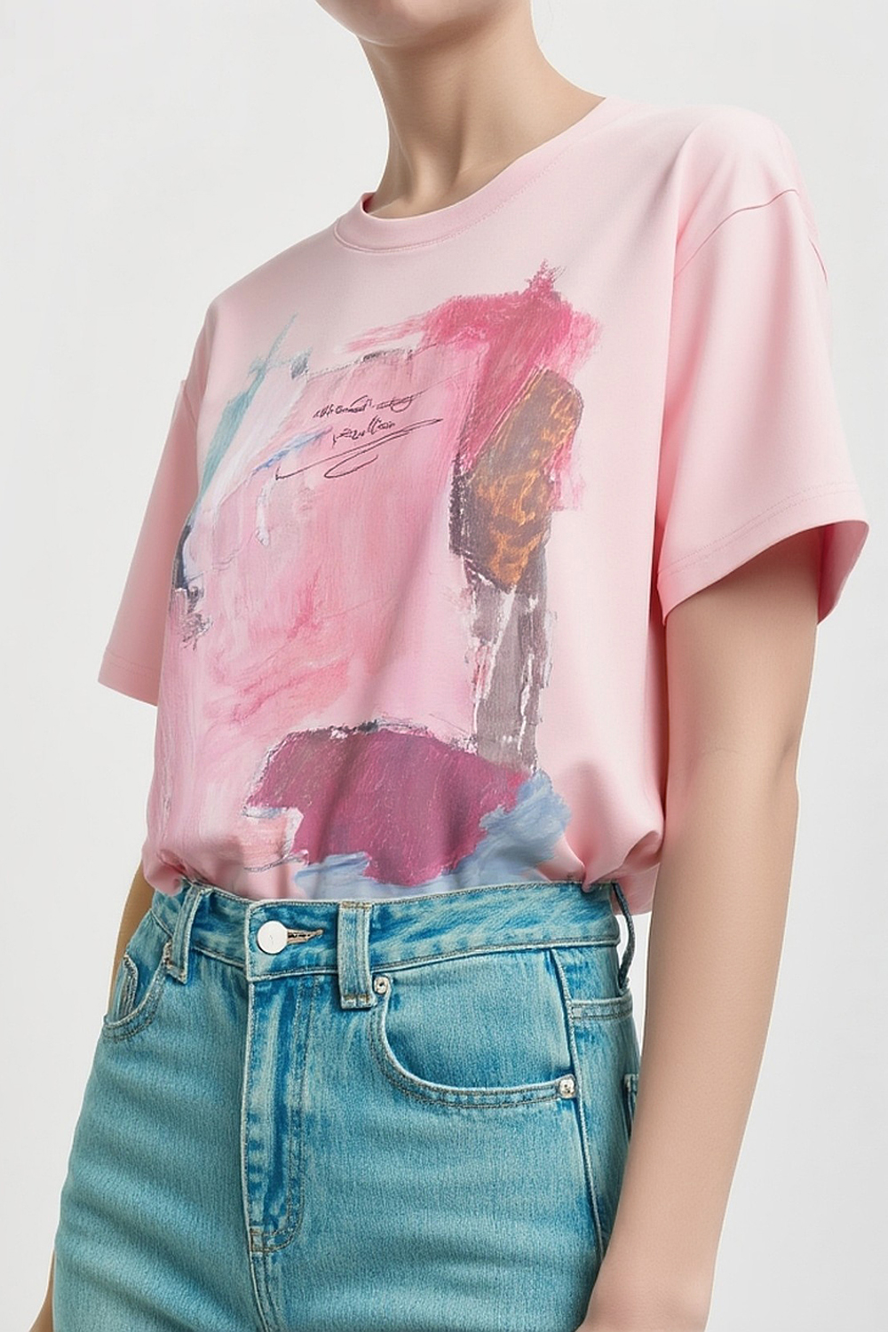 Abstract Print Short Sleeve T-shirt