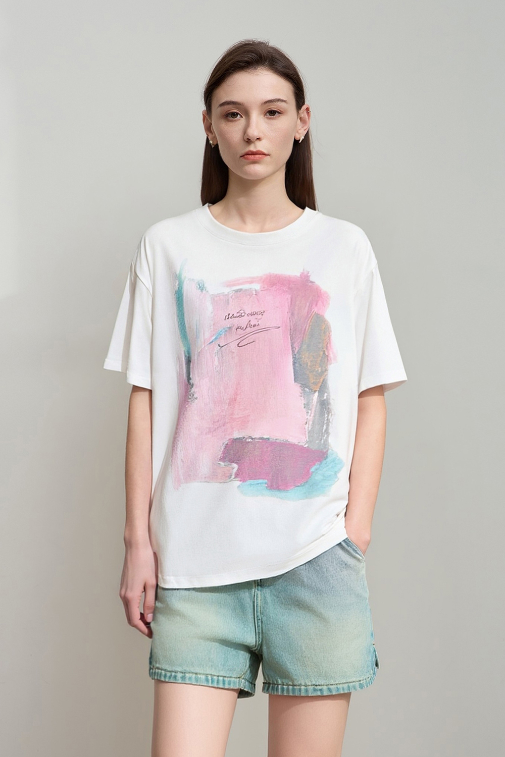 Abstract Print Short Sleeve T-shirt