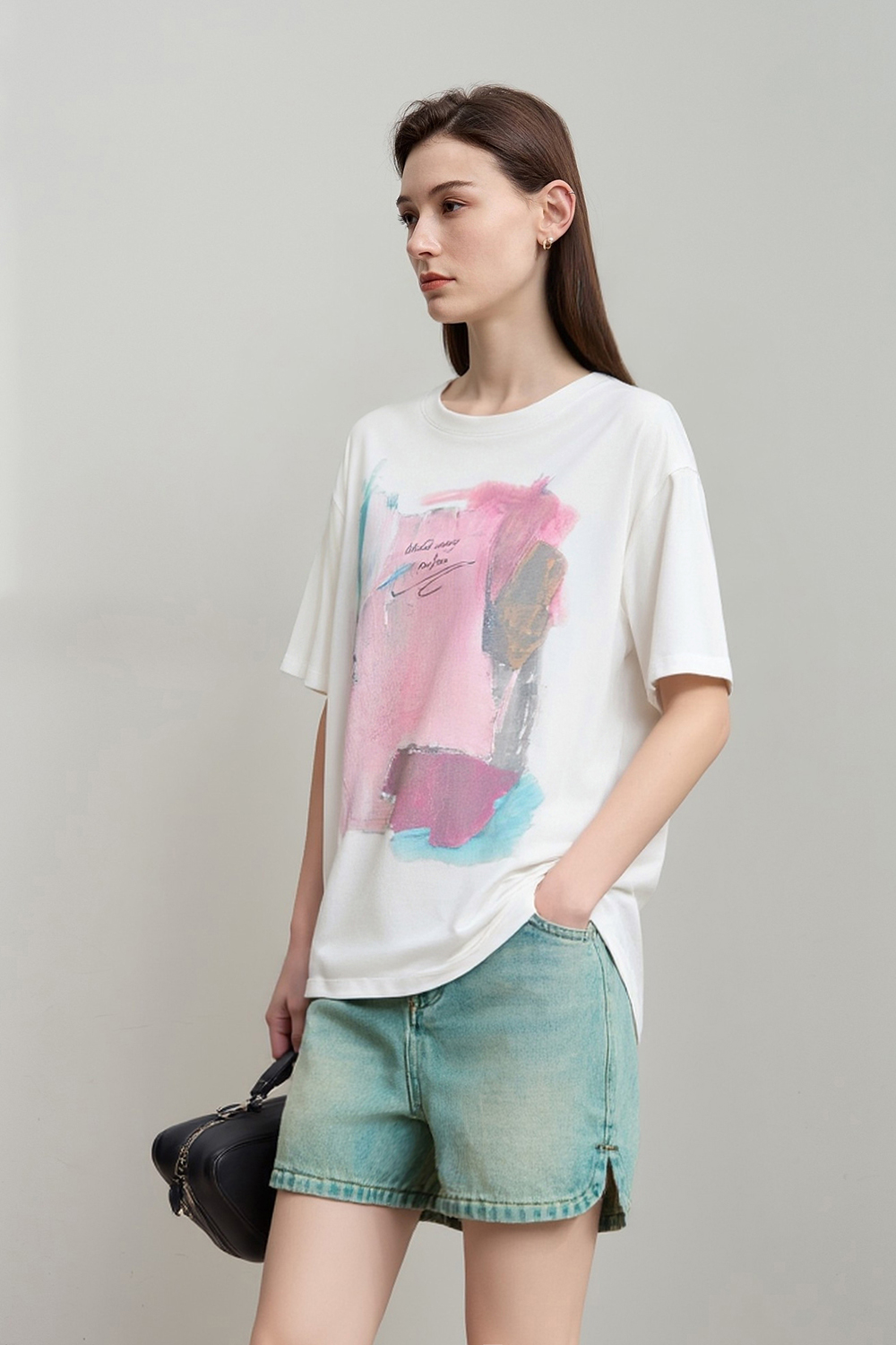 Abstract Print Short Sleeve T-shirt