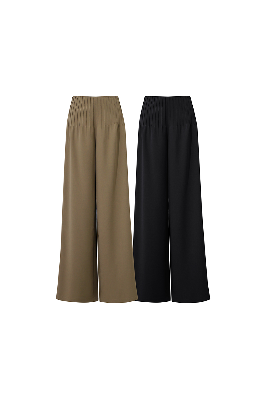 Toothpick pleat casual long pants|AMII