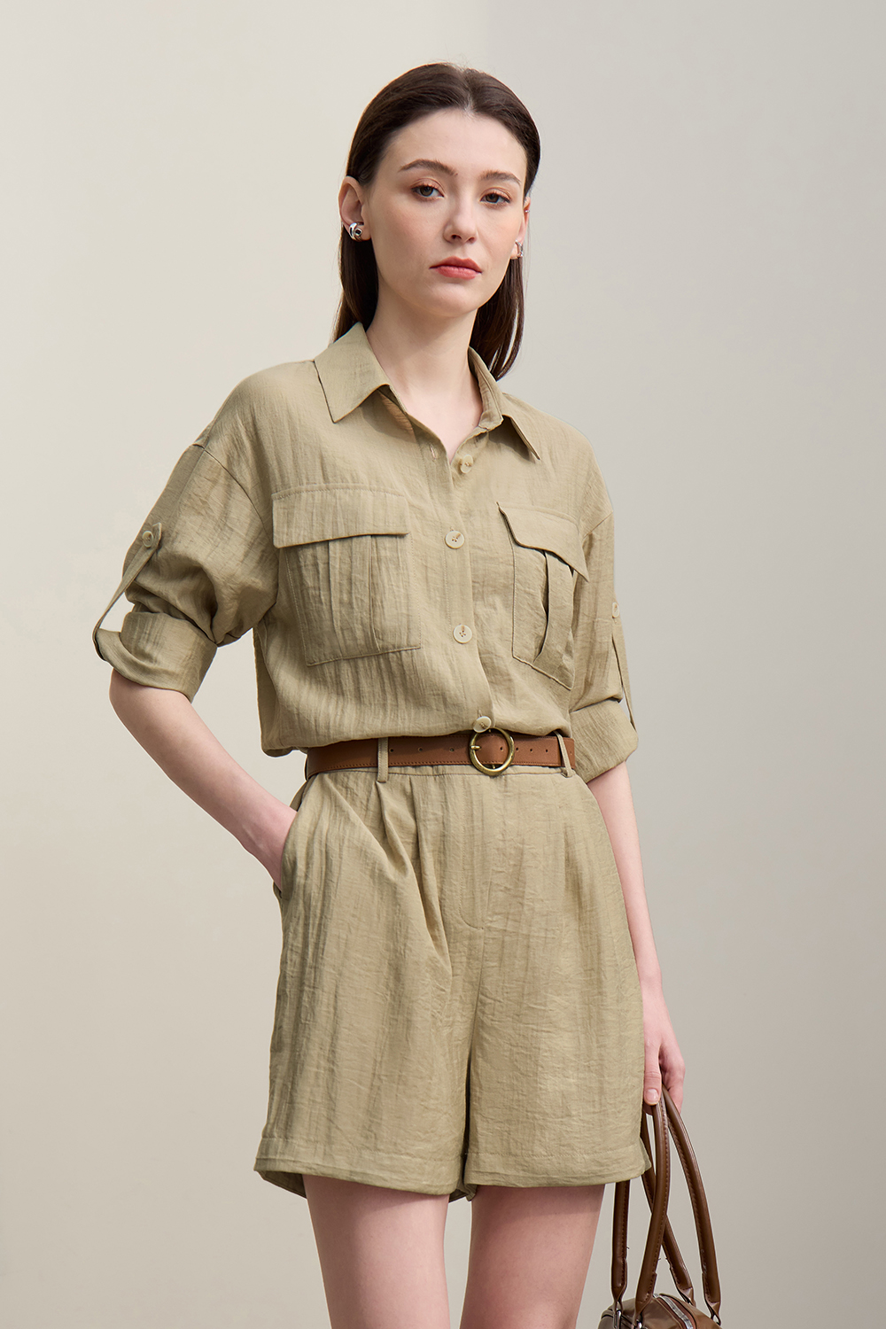 Cargo Linen Jumpsuit