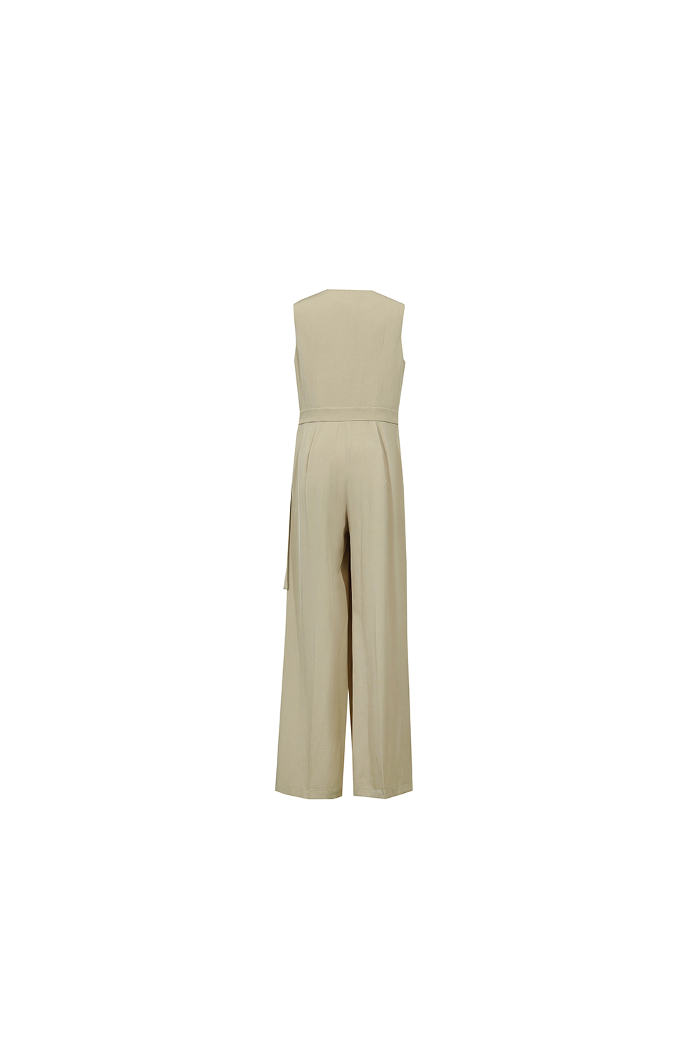 V-neck Belted Jumpsuit