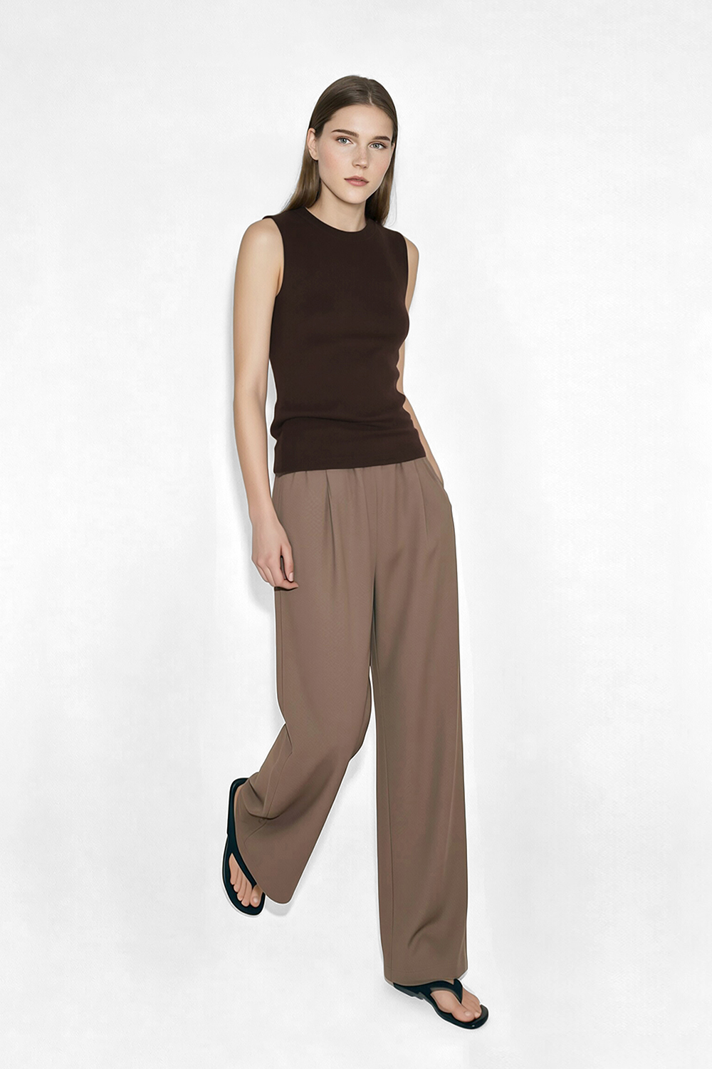 Crew Neck Knit Camisole Top