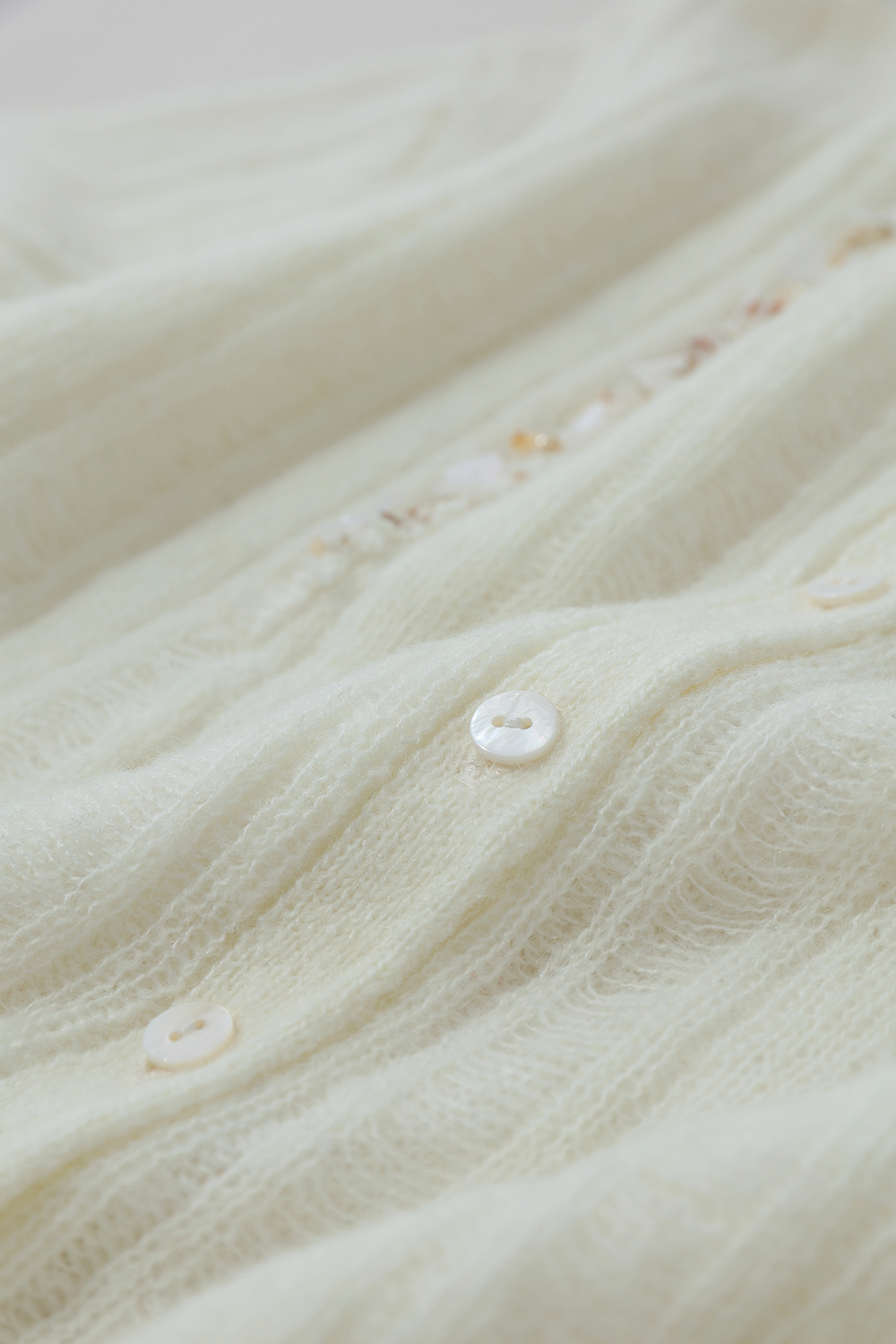 Drop Needle Rib Knit Cardigan