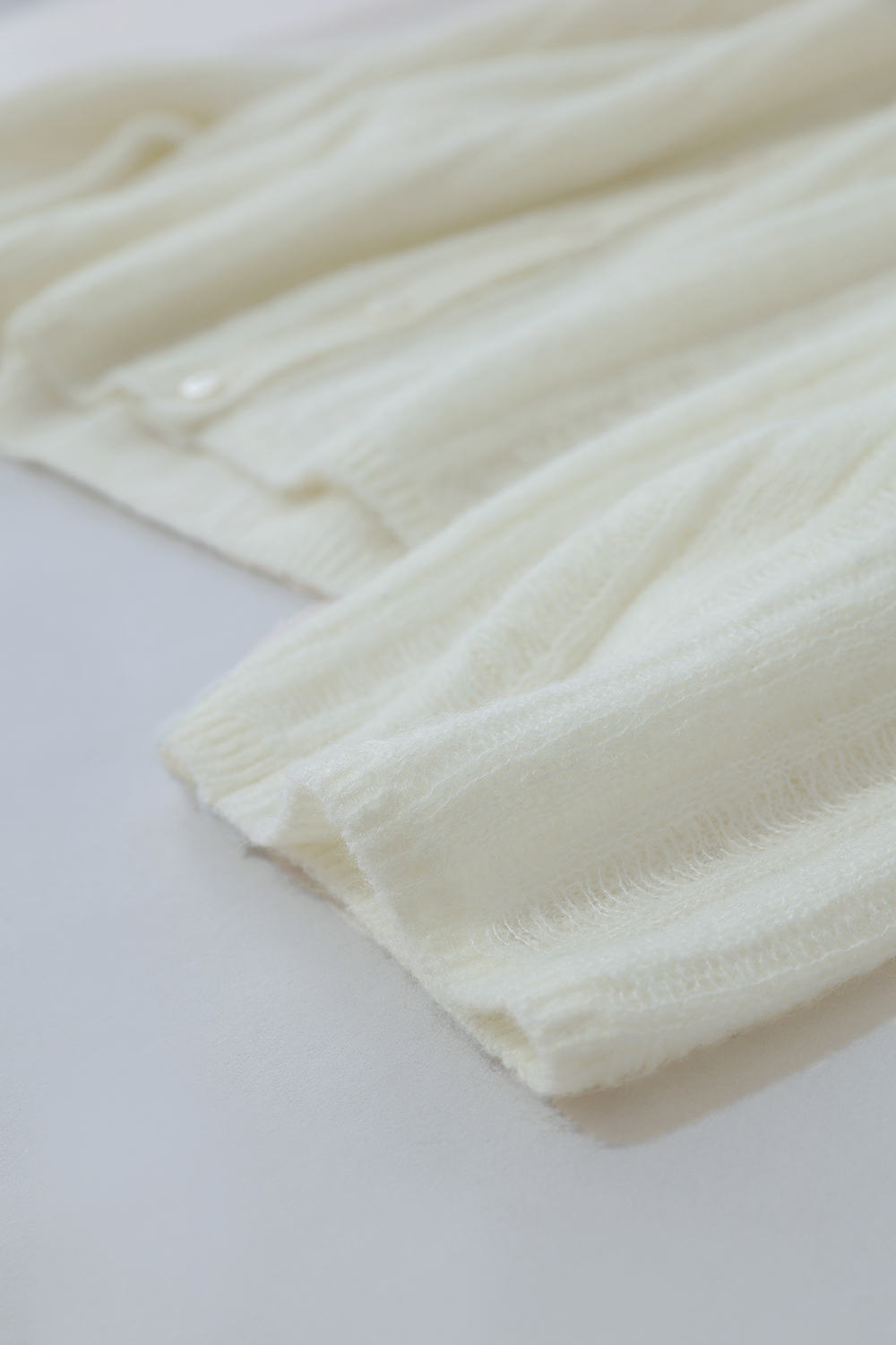 Drop Needle Rib Knit Cardigan